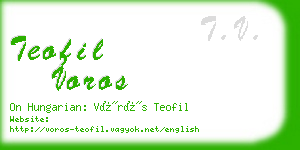 teofil voros business card